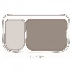 Κάδος Brabantia Bo Touch 1008855, 11+23 l, Ομαλό και αθόρυβο άνοιγμα, Μεγάλο άνοιγμα, Σκούρο γκρι