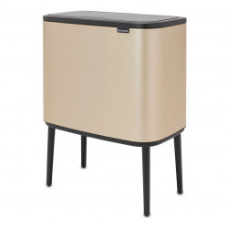 Κάδος Brabantia Bo Touch 1003214, 11+23 L, Ομαλό και αθόρυβο άνοιγμα, Μεγάλο άνοιγμα, Μεταλλικό χρυσό