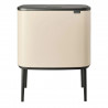 Brabantia Bo Touch 1005547, 11+23 l, Ομαλός και αθόρυβος βρασμός, άνοιγμα Golam, Μπεζ