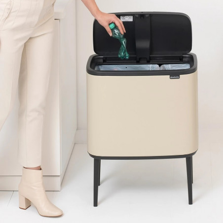 Brabantia Bo Touch 1005547, 11+23 l, Ομαλός και αθόρυβος βρασμός, άνοιγμα Golam, Μπεζ