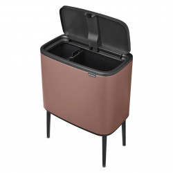 Κάδος Brabantia Bo Touch 1008856, 11+23 l, Ομαλό και αθόρυβο άνοιγμα, Μεγάλο άνοιγμα, Σατέν φινίρισμα, Καφέ
