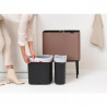 Κάδος Brabantia Bo Touch 1008856, 11+23 l, Ομαλό και αθόρυβο άνοιγμα, Μεγάλο άνοιγμα, Σατέν φινίρισμα, Καφέ