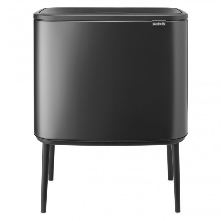 Κάδος Brabantia Bo Touch 1008854, 36 L, Ομαλό και αθόρυβο άνοιγμα, Μεγάλο άνοιγμα, Σκούρο γκρι