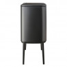 Κάδος Brabantia Bo Touch 1008854, 36 L, Ομαλό και αθόρυβο άνοιγμα, Μεγάλο άνοιγμα, Σκούρο γκρι