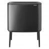 Κάδος Brabantia Bo Touch 1008857, 3x11 l, Ομαλό και αθόρυβο άνοιγμα, Μεγάλο άνοιγμα, Σκούρο γκρι