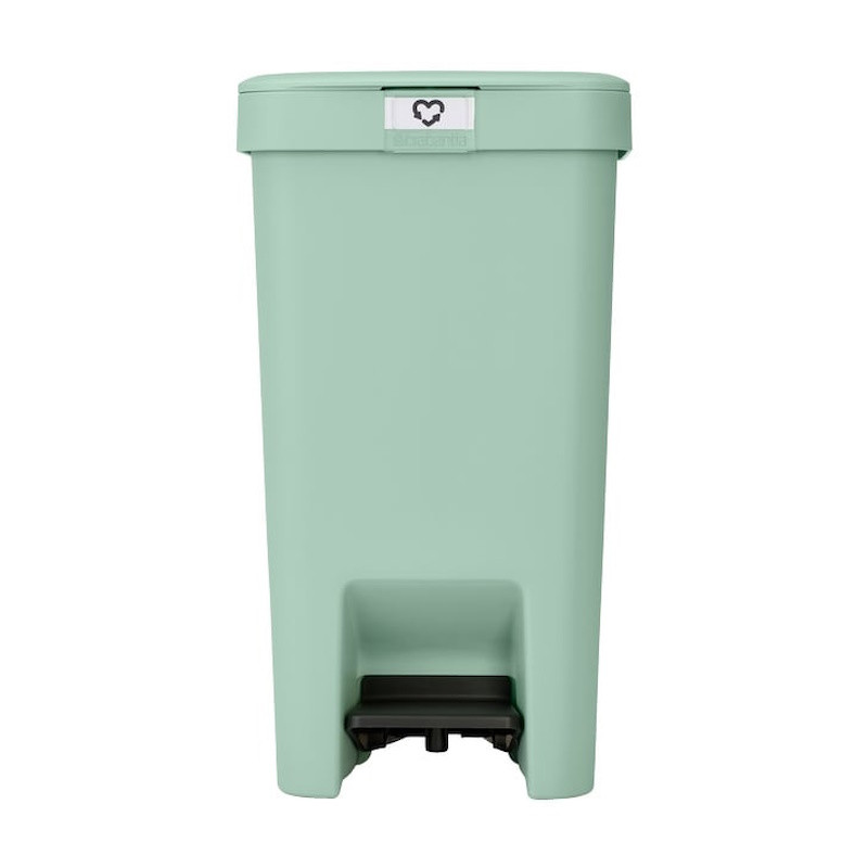 Κάδος απορριμμάτων με πεντάλ Brabantia StepUp 1008481, 16 L, Οικολογικά υλικά, Μεγάλο άνοιγμα, Ανοιχτό πράσινο