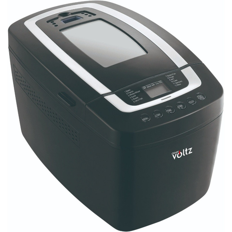Αρτοποιείο Oliver Voltz OV51446B, 800W, 12 προγράμματα, οθόνη LCD, χρονοδιακόπτης, μαύρο.