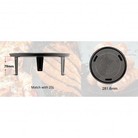 Φούρνος μικροκυμάτων Finlux FMO-2525, 4250W, 25 l, 8 προγράμματα, Συναγωγή, Γκριλ, Χρονοδιακόπτης, Μαύρο