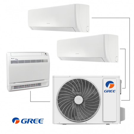 Εξωτερική μονάδα της Gree GWHD(24)NK6LOO, 24000 BTU, 52 m2, A++/A+, R-32, Λευκό