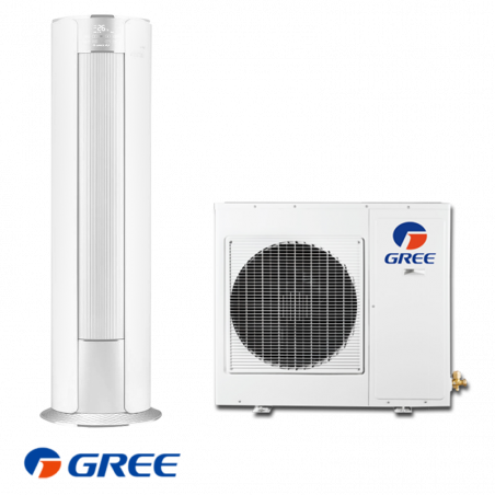 Κλιματιστικό στήλης Gree GVH24AK-K3DNC8A, 24000 BTU, 54 m2, A++/A+, WI-Fi, R-410A, Λευκό