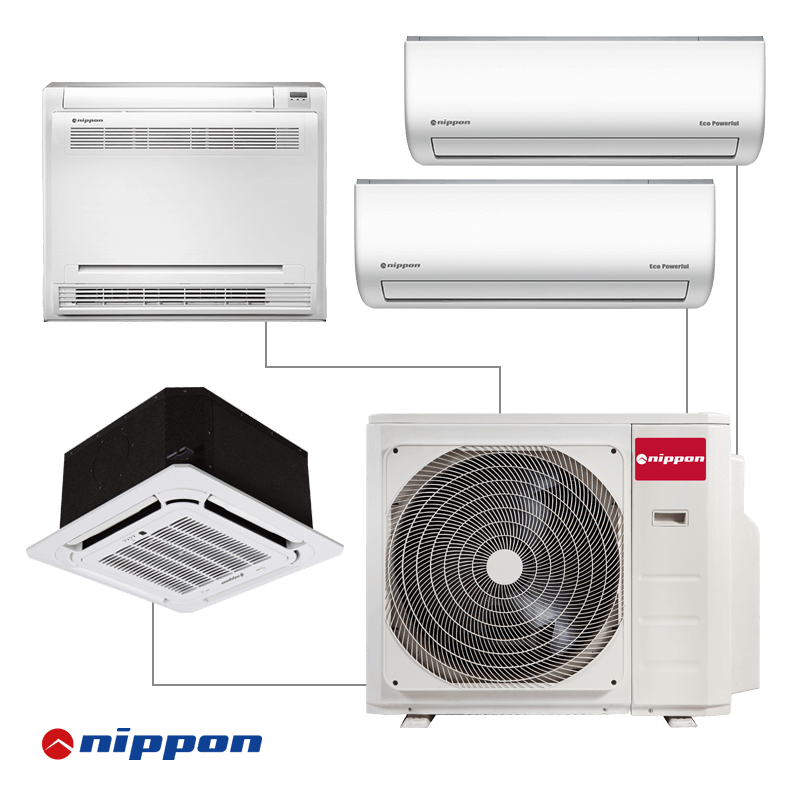 Εξωτερική μονάδα Nippon N40E-28HFN8-Q, 28000 BTU, 57 m2, A++/A, R-32, Λευκό