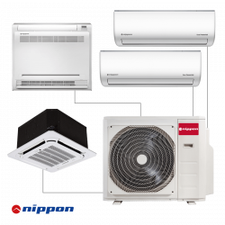 Εξωτερική μονάδα Nippon N40B-36HFN8-Q, 36000 BTU, 70 m2, A++/A, R-32, Λευκό
