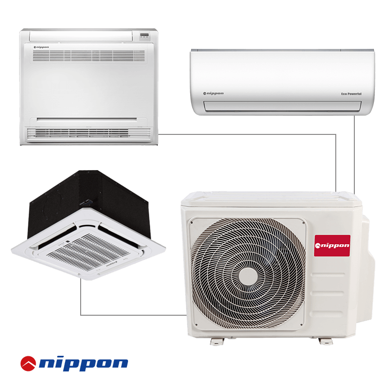 Εξωτερική μονάδα Nippon N30E-21HFN8-Q, 21000 BTU, 44 m2, A++/A+, R-32, Λευκό