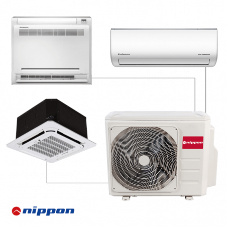 Εξωτερική μονάδα Nippon N30E-21HFN8-Q, 21000 BTU, 44 m2, A++/A+, R-32, Λευκό