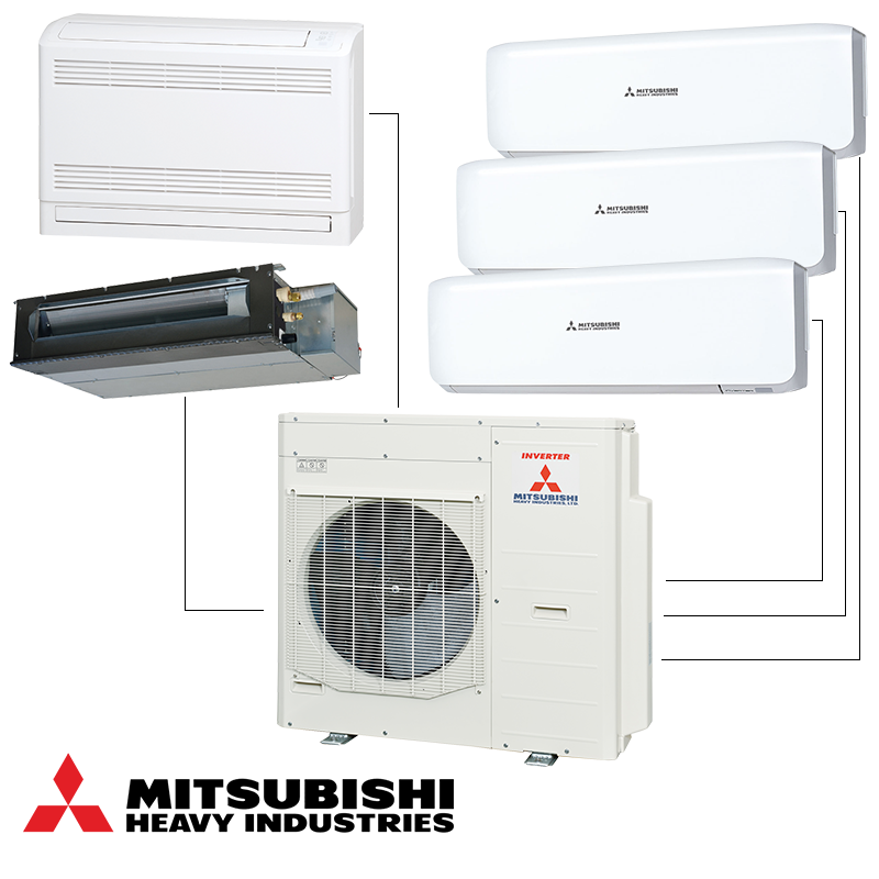 Εξωτερική μονάδα Mitsubishi Heavy Industries SCM100ZS-W, 34000 BTU, 74 m2, A/A+, R-32, Λευκό