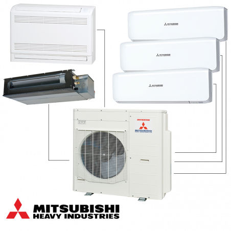 Εξωτερική μονάδα Mitsubishi Heavy Industries SCM100ZS-W, 34000 BTU, 74 m2, A/A+, R-32, Λευκό