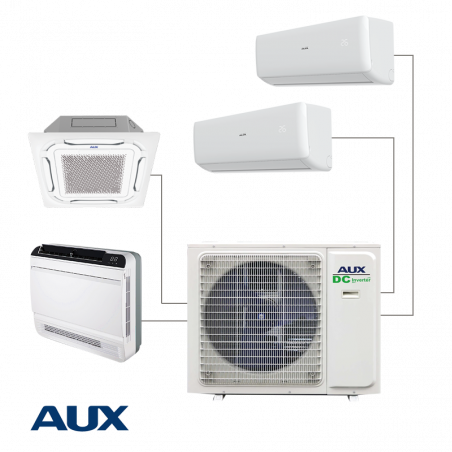 Εξωτερική μονάδα AUX AM4-H36/4DR3, 36000 BTU, 60 m2, A++/A+, R-32, Λευκό