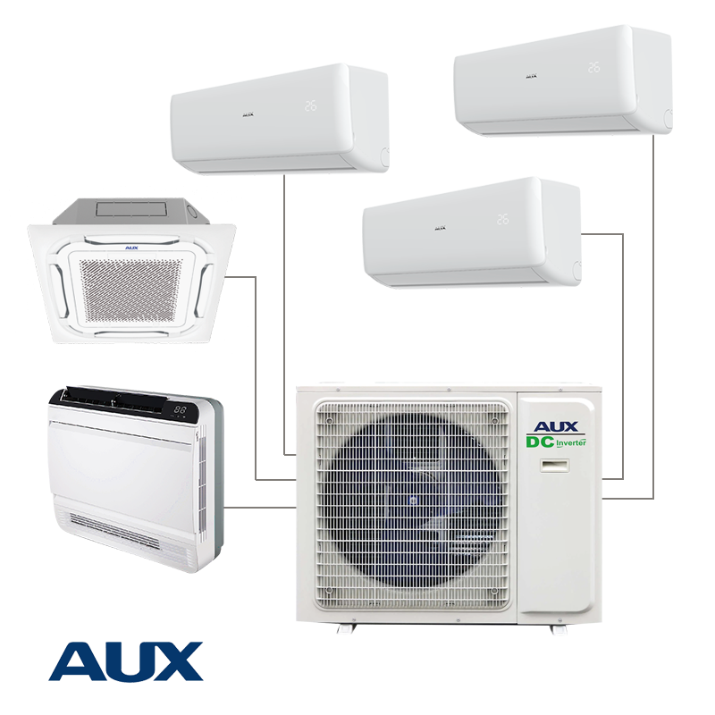 Εξωτερική μονάδα AUX AM5-H42/4DR3, 42000 BTU, 80 m2, A++/A+, R-32, Λευκό