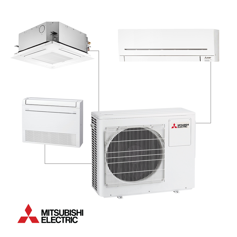 Εξωτερική μονάδα της Mitsubishi Electric MXZ-3F68VF, 23000 BTU, 55 m2, A++/A+, R-32, Λευκό
