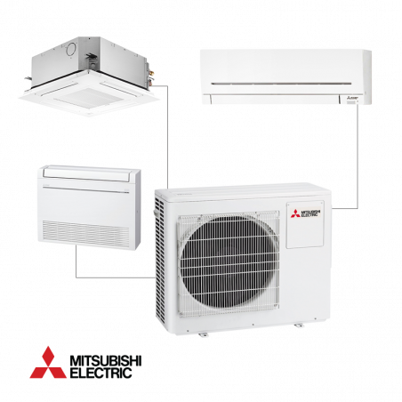 Εξωτερική μονάδα της Mitsubishi Electric MXZ-3F68VF, 23000 BTU, 55 m2, A++/A+, R-32, Λευκό