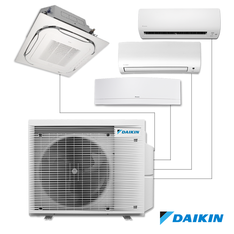 Εξωτερική μονάδα του συστήματος Daikin 4MXM68A9 multi-split, 23000 BTU, 53 m2, A+++, R-32, Μέχρι 4 εσωτερικές μονάδες, Λευκό