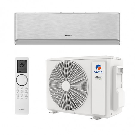 Gree Airy GWH18AVDXE-K6DNA1A, 18000 BTU, 35 m2, A+++, Wi-Fi, R-32, Ασημί