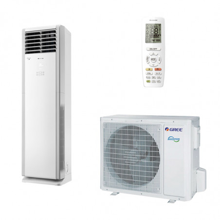 Κλιματιστικό στήλης Gree GVH24AMXF-K6DNC7A, 24000 BTU, 46 m2, A++, Wi-Fi, R-32, Λευκό
