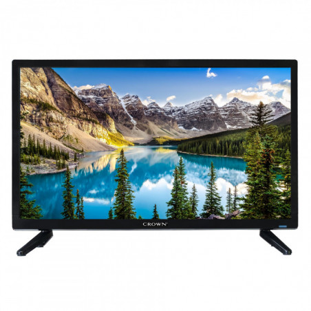 TV Crown 24KA12VWS, 24", 60 cm, 1366x768 HD Ready, Wi-Fi, Smart TV, Android, Μαύρο