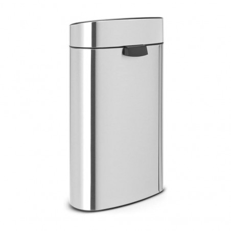 Brabantia Touch Bin New 650528, 40 l, αθόρυβο και ομαλό κλείσιμο, επίπεδη πλάτη, Inox/matt