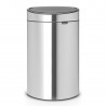 Brabantia Touch Bin New 650528, 40 l, αθόρυβο και ομαλό κλείσιμο, επίπεδη πλάτη, Inox/matt