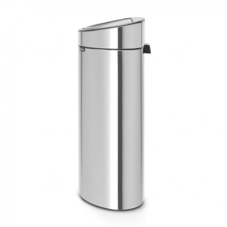Brabantia Touch Bin New 650528, 40 l, αθόρυβο και ομαλό κλείσιμο, επίπεδη πλάτη, Inox/matt