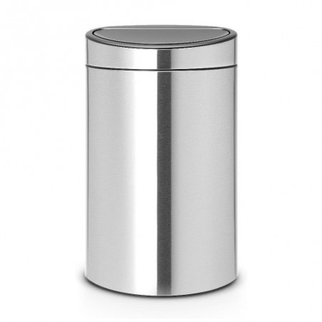 Brabantia Touch Bin New 650528, 40 l, αθόρυβο και ομαλό κλείσιμο, επίπεδη πλάτη, Inox/matt