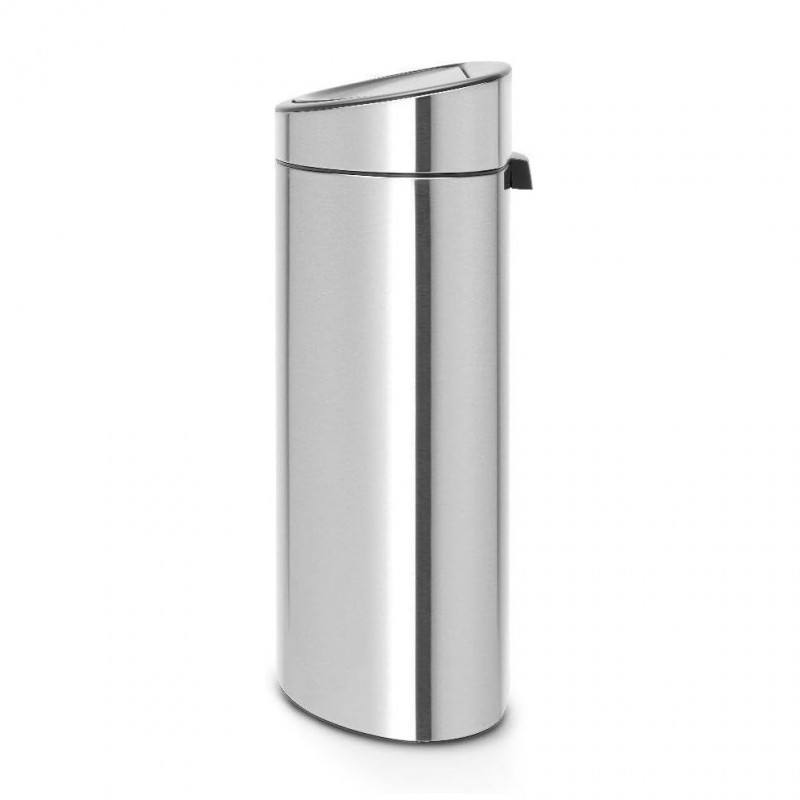 Brabantia Touch Bin New 650528, 40 l, αθόρυβο και ομαλό κλείσιμο, επίπεδη πλάτη, Inox/matt