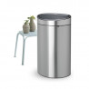 Brabantia Touch Bin New 650528, 40 l, αθόρυβο και ομαλό κλείσιμο, επίπεδη πλάτη, Inox/matt