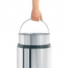 Κάδος Brabantia Flame Guard 647074, 30 l, Πυράντοχος, Μεταλλικός εσωτερικός κάδος, Inox, Inox