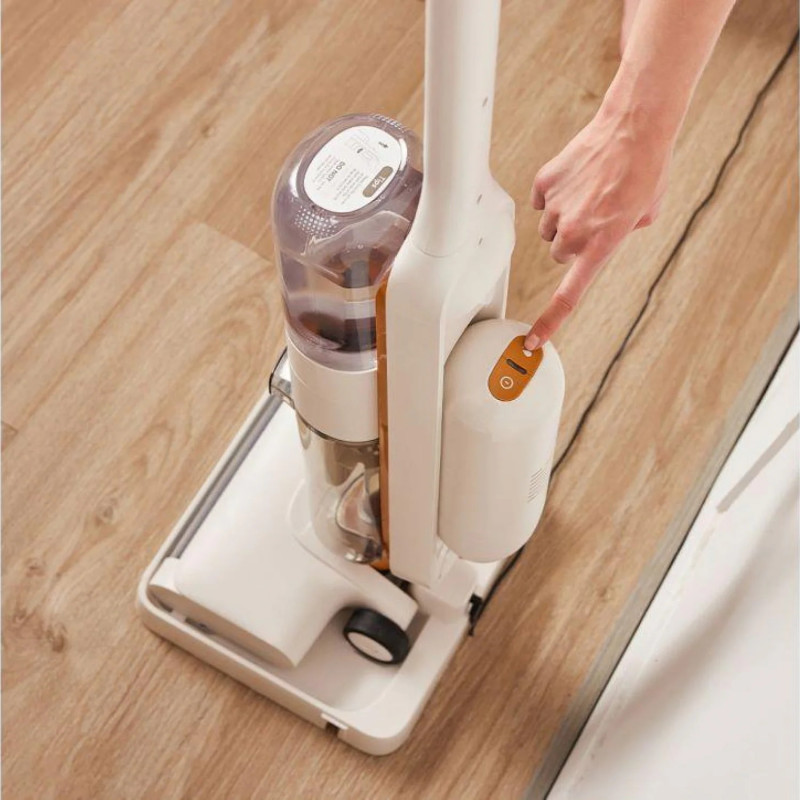 Κάθετη ηλεκτρική σκούπα Tineco iFloor Y2 Plus, 6500 Pa, Wi-Fi, 0,8 l βρώμικο/1 l καθαρό, LED, αυτοκαθαρισμός, 70m2, ενδείξεις, λευκό/πορτοκαλί
