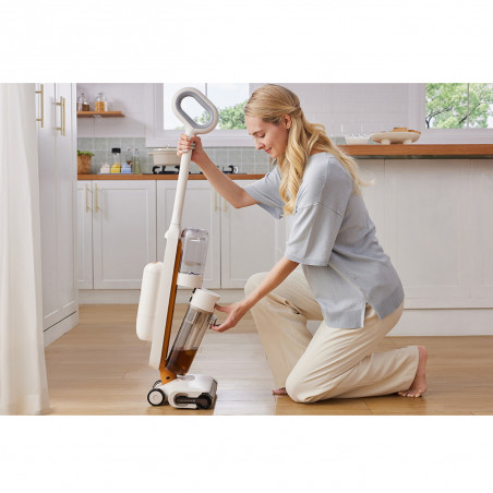 Κάθετη ηλεκτρική σκούπα Tineco iFloor Y2 Plus, 6500 Pa, Wi-Fi, 0,8 l βρώμικο/1 l καθαρό, LED, αυτοκαθαρισμός, 70m2, ενδείξεις, λευκό/πορτοκαλί