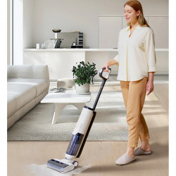 Tineco iFloor 5 Breeze όρθια ηλεκτρική σκούπα, 190W, 30 ml/min, 0,8 l βρώμικο/0,7 l καθαρό, Στέγνωμα με βούρτσα, Εύκολοι ελιγμοί, Λευκό/γκρι