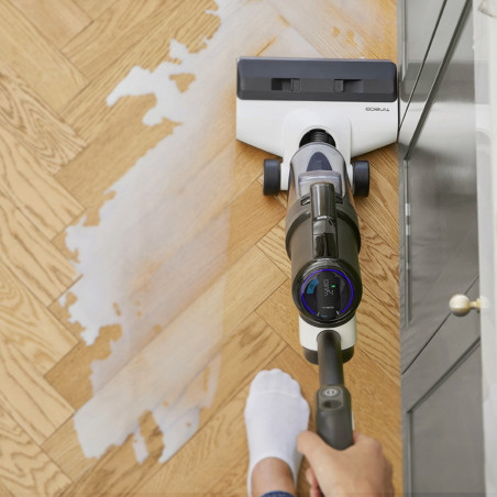 Κάθετη ηλεκτρική σκούπα Tineco Floor One S5 Combo Plus, 22W, 0.45 l βρώμικο/0.5 l καθαρό/0.16 l σκόνη, Wi-Fi, iLoop Smart Sensor, Αυτοκαθαρισμός, Αυτονομία 22 λεπτά, Μέχρι 90m2, Μαύρο