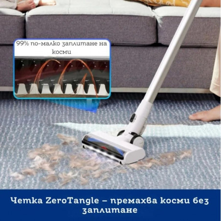 Tineco Floor One Switch S7 Pet Upright Vacuum Cleaner and Squeegee 2in1, 230W, 0.72L dirty/0.85L clean/0.6L dust, Αυτονομία έως 65 λεπτά, 4 λειτουργίες, σύστημα αυτοκαθαρισμού FlashDry, Λευκό/Μαύρο