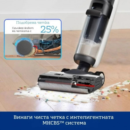 Tineco Floor One Switch S7 Pet Upright Vacuum Cleaner and Squeegee 2in1, 230W, 0.72L dirty/0.85L clean/0.6L dust, Αυτονομία έως 65 λεπτά, 4 λειτουργίες, σύστημα αυτοκαθαρισμού FlashDry, Λευκό/Μαύρο