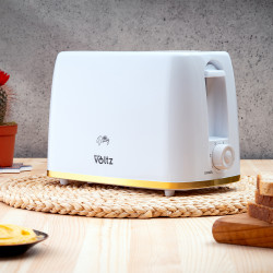 Φρυγανιέρα Oliver Voltz Daisy OV51440W, 700W, 2 φέτες, 6 επίπεδα, κινητή θήκη για ψίχουλα, Λευκό
