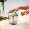 Χειροκίνητος πολυκόφτης με σχοινί Rosberg R51215B, 900 ml, 2 λεπίδες, Πράσινο/διάφανο