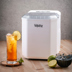 Παγομηχανή Oliver Voltz OV51447B, 120W, 12 kg/24 ώρες, 1,3 l, 9 κύβοι ανά κύκλο λειτουργίας, Ένδειξη πάγου και νερού, Λευκό