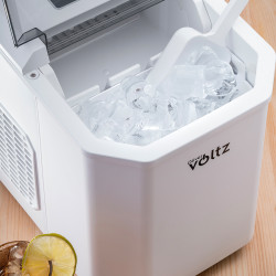 Παγομηχανή Oliver Voltz OV51447B, 120W, 12 kg/24 ώρες, 1,3 l, 9 κύβοι ανά κύκλο λειτουργίας, Ένδειξη πάγου και νερού, Λευκό