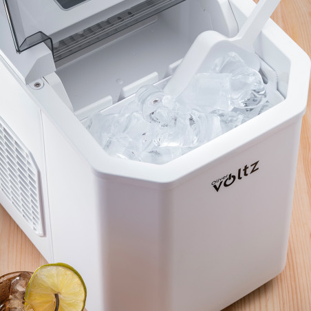 Παγομηχανή Oliver Voltz OV51447B, 120W, 12 kg/24 ώρες, 1,3 l, 9 κύβοι ανά κύκλο λειτουργίας, Ένδειξη πάγου και νερού, Λευκό