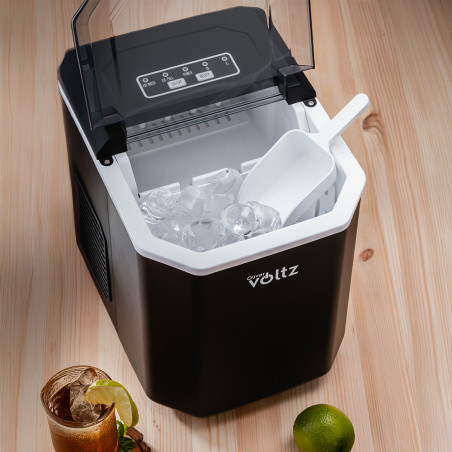 Παγομηχανή Oliver Voltz OV51447B, 120W, 12 kg/24 ώρες, 1,3 l, 9 κύβοι ανά κύκλο λειτουργίας, ένδειξη πάγου και νερού, Μαύρο