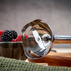 Μπλέντερ, τεμαχιστής και μίξερ 3 σε 1 Oliver Voltz OV51112NSC, 600W, 700 ml, 2 ταχύτητες, λεπίδα από ανοξείδωτο ατσάλι και εξάρτημα ανάδευσης, Λευκό