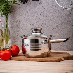 Oliver Voltz OV51210R20B Σετ κατσαρόλας και τηγανιών, 20 τεμαχίων, πολυστρωματικός πυθμένας, επαγωγή, ανοξείδωτο ατσάλι, αξεσουάρ, ασημί