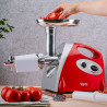Ηλεκτρική μηχανή για κιμά με εξάρτημα για ντομάτα Oliver Voltz OV51991A, 1400W, Λειτουργία αντίστροφης κίνησης, Αξεσουάρ για σάλτσες και Kubbe, Κόκκινο
